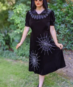 Nicoletta Carlone "Aida" 1930s Style Hooded Spiderweb Dress Shop