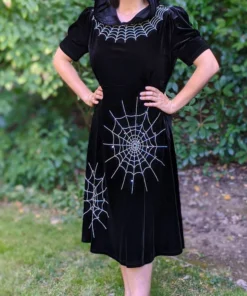 Nicoletta Carlone "Aida" 1930s Style Hooded Spiderweb Dress Shop