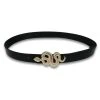 Nicoletta Carlone "Rachel" Black Vegan Leather Snake Belt