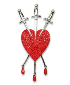 Nicoletta Carlone "Arcana" Triple Sword Brooch JEWELRY