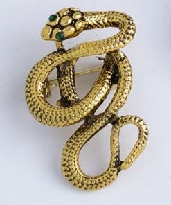 Nicoletta Carlone "Accalia" Gold Snake Brooch Shop