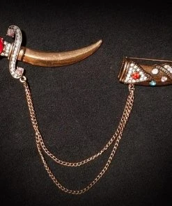 Nicoletta Carlone "Electra" 1940s Style Scimitar Brooch