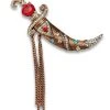 Nicoletta Carlone "Electra" 1940s Style Scimitar Brooch 1 Nicoletta Carlone "Electra" 1940s Style Scimitar Brooch