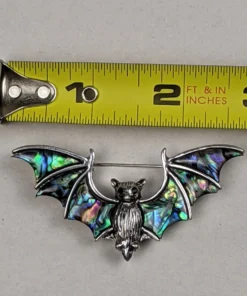 Nicoletta Carlone "Elsie" Abalone And Silver-tone Bat Brooch JEWELRY