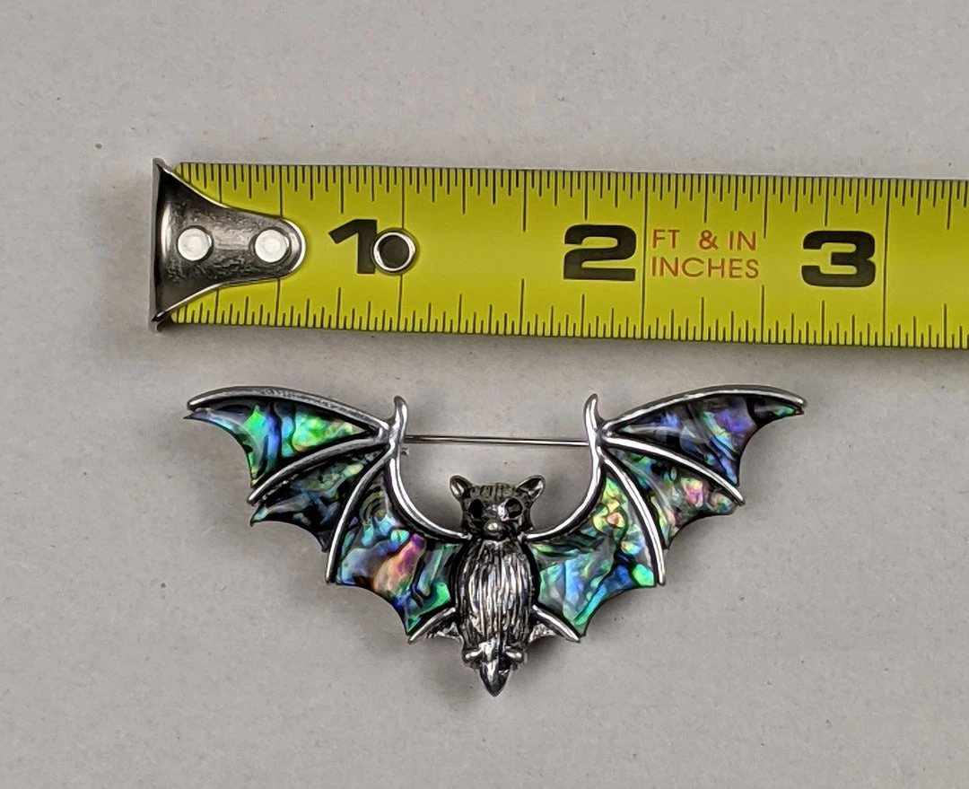 Nicoletta Carlone "Elsie" Abalone And Silver-tone Bat Brooch JEWELRY Nicoletta Carlone "Elsie" Abalone And Silver-tone Bat Brooch JEWELRY