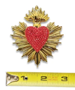 Nicoletta Carlone "Gala" Flaming Heart Brooch