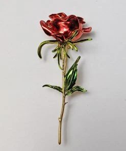 Nicoletta Carlone "Marya" 1950s Style Rose Brooch