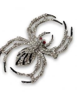 Nicoletta Carlone "Moriah" 1940s Style Rhinestone And Enamel Spider Brooch Shop
