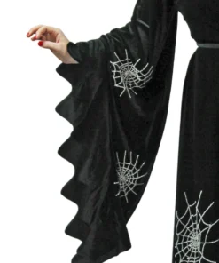 Nicoletta Carlone "Carlotta" Hand Embroidered Velvet Edwardian Style Spiderweb Robe 11 Nicoletta Carlone