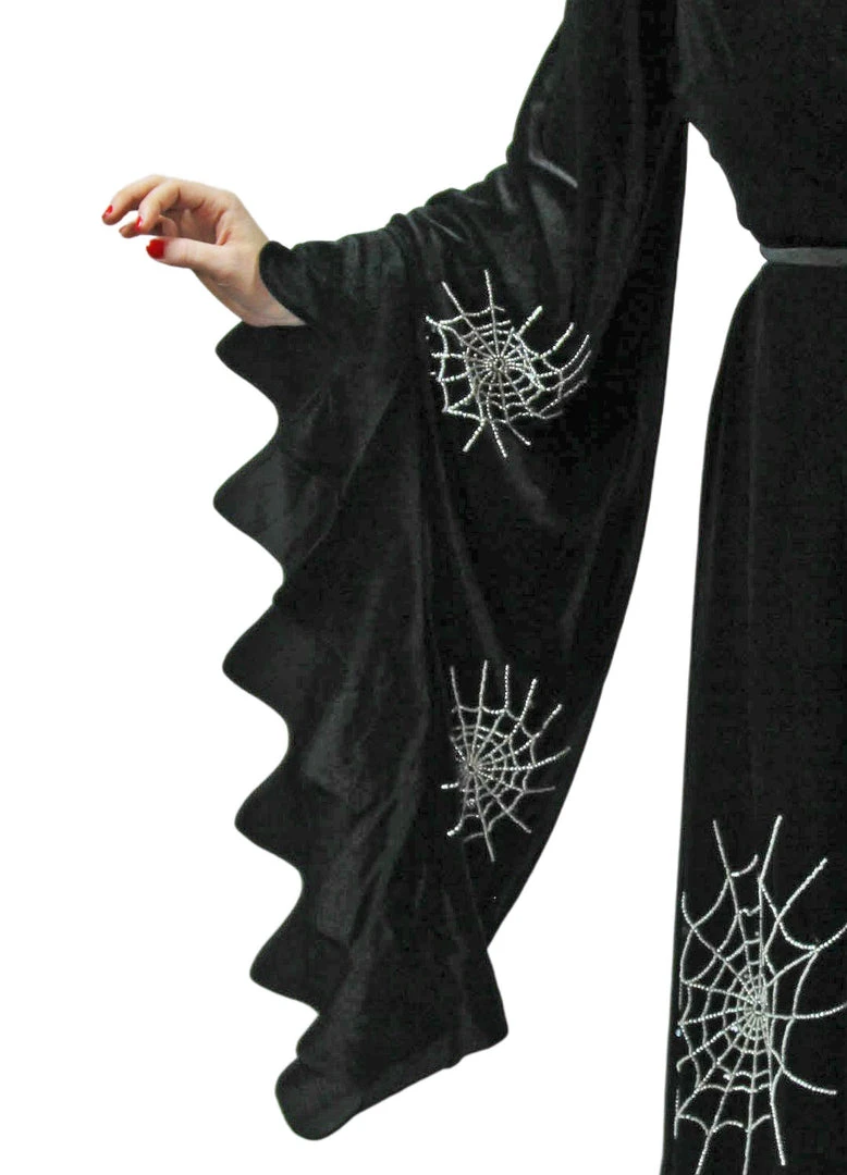 Nicoletta Carlone "Carlotta" Hand Embroidered Velvet Edwardian Style Spiderweb Robe 6 Nicoletta Carlone "Carlotta" Hand Embroidered Velvet Edwardian Style Spiderweb Robe
