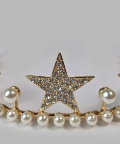 Nicoletta Carlone "Alexandrine" Star And Pearl Tiara Crown
