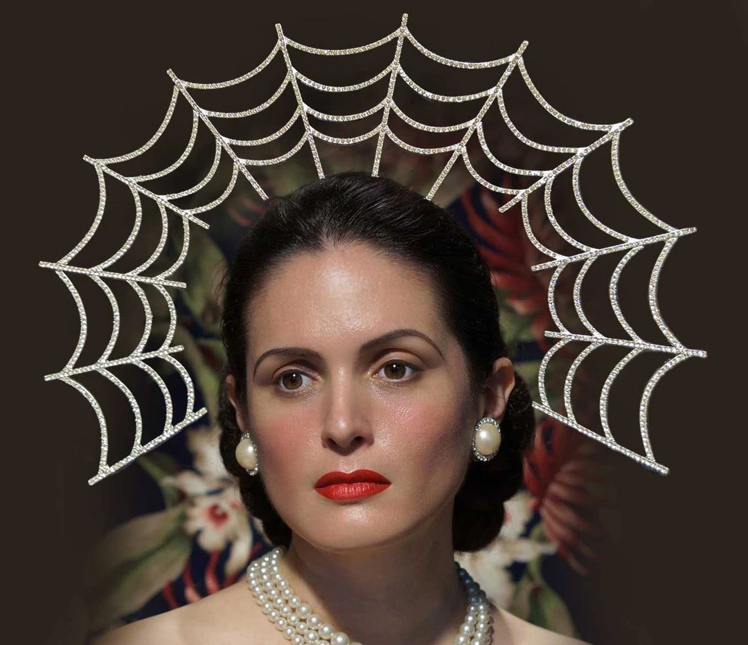 Nicoletta Carlone "Ariadne" Rhinestone Art Deco Style Spiderweb Tiara Nicoletta Carlone "Ariadne" Rhinestone Art Deco Style Spiderweb Tiara