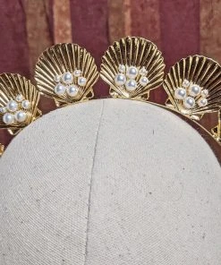 Nicoletta Carlone Shop "Shelby" Shells And Pearls Gold-tone Tiara