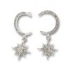 Nicoletta Carlone Shop "Jessie" Rhinestone Star And Moon Earrings
