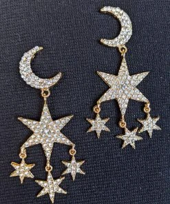 Nicoletta Carlone Shop "Josepha" Moon And Star Earrings