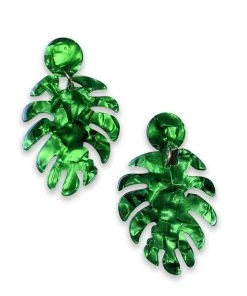 Nicoletta Carlone "Mostra" Acrylic Leaf Earrings Shop