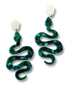 Nicoletta Carlone "Sefarina" Acrylic Snake Earrings JEWELRY