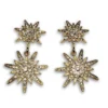 Nicoletta Carlone "Estelle" Gold Rhinestone Starburst Earrings JEWELRY