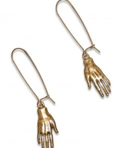 Nicoletta Carlone "Hestia" Golden Hand Earrings Shop