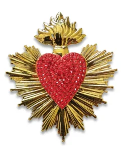 Nicoletta Carlone "Gala" Flaming Heart Brooch