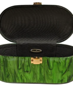 Nicoletta Carlone "Emma" Mid-Century Style Acrylic Purse - Malachite Green (pre-order) ACCESSORIES 9 Nicoletta Carlone