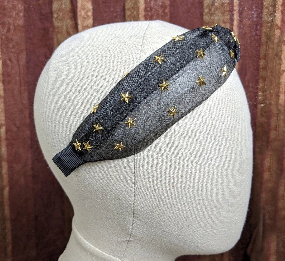 Nicoletta Carlone Shop "Allaire" Tulle And Stars Top Knot Headband Nicoletta Carlone Shop "Allaire" Tulle And Stars Top Knot Headband