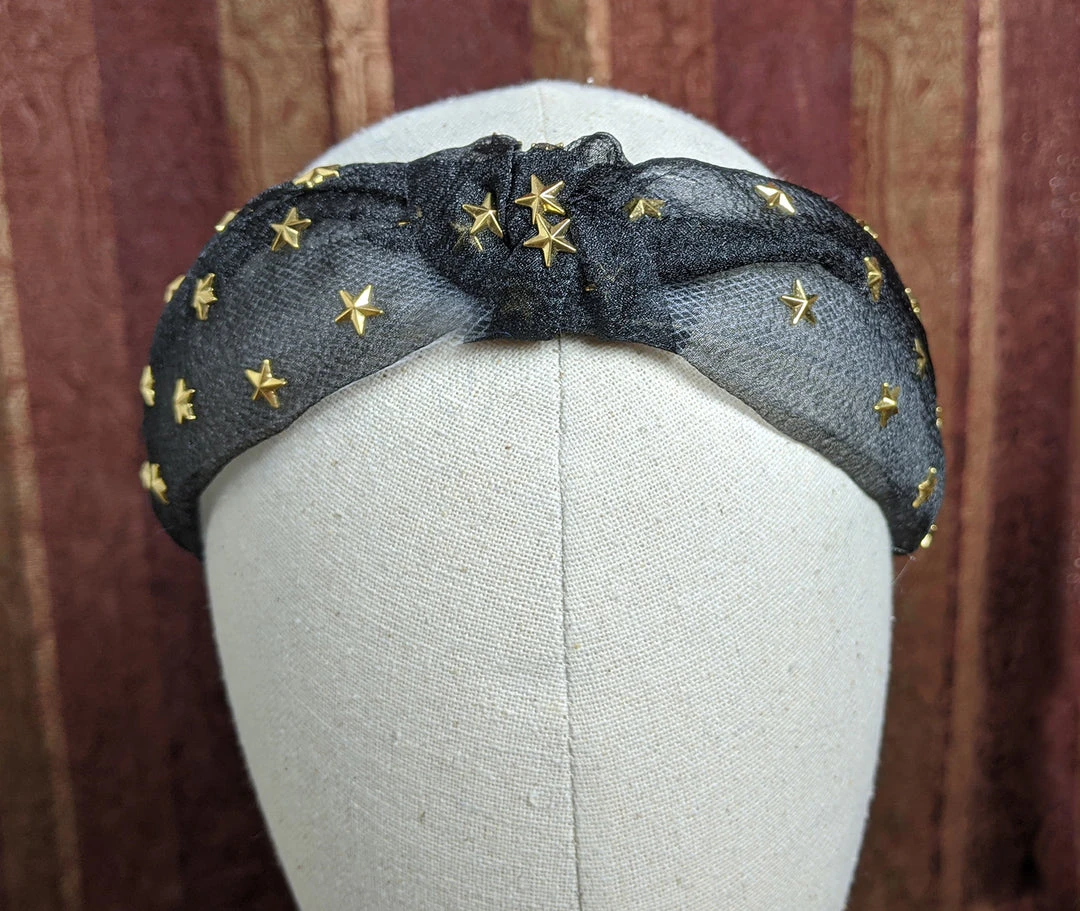Nicoletta Carlone Shop "Allaire" Tulle And Stars Top Knot Headband Nicoletta Carlone Shop "Allaire" Tulle And Stars Top Knot Headband