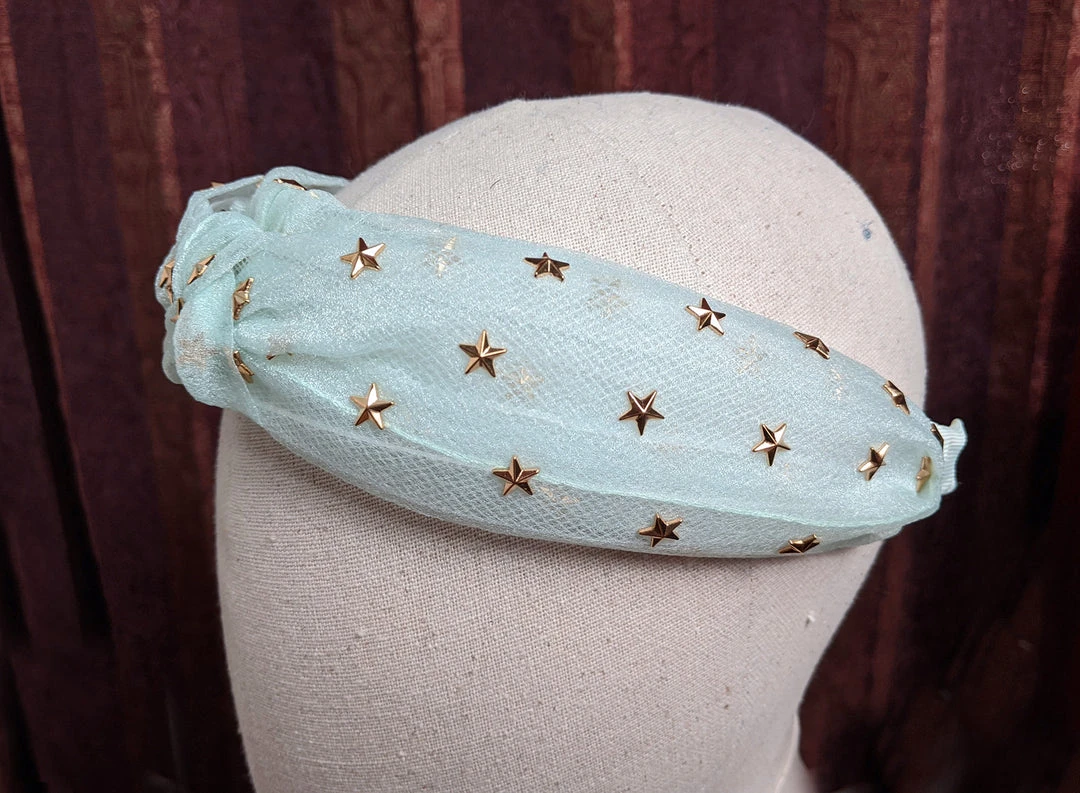 Nicoletta Carlone Shop "Allaire" Tulle And Stars Top Knot Headband Nicoletta Carlone Shop "Allaire" Tulle And Stars Top Knot Headband