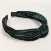 Nicoletta Carlone "Etta" Forest Green Top Knot Velvet Headband Shop