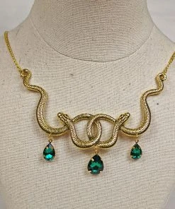 Nicoletta Carlone "Amaya" Gold-tone Snake Necklace