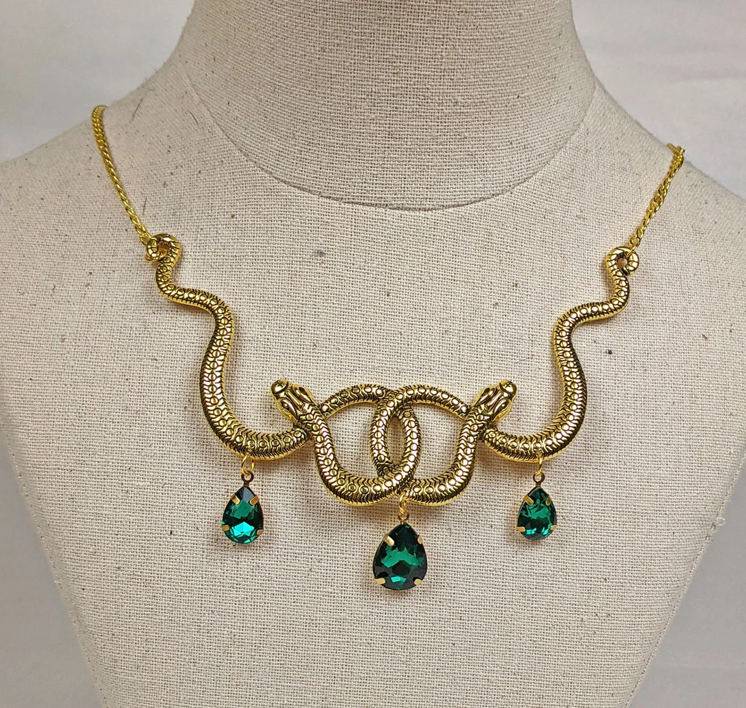 Nicoletta Carlone "Amaya" Gold-tone Snake Necklace Nicoletta Carlone "Amaya" Gold-tone Snake Necklace