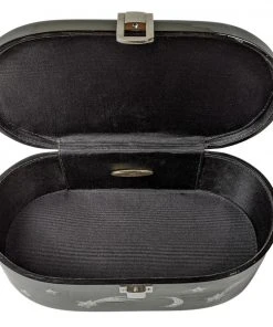 Nicoletta Carlone "Emma" Mid-Century Style Acrylic Purse - Black And Silver Shop 5 Nicoletta Carlone