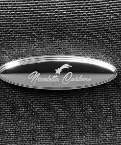 Nicoletta Carlone "Emma" Mid-Century Style Acrylic Purse - Black And Silver Shop 6 Nicoletta Carlone