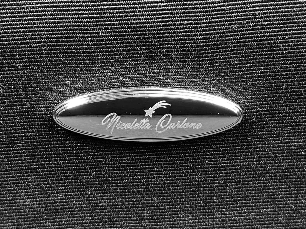 Nicoletta Carlone "Emma" Mid-Century Style Acrylic Purse - Black And Silver Shop Nicoletta Carlone "Emma" Mid-Century Style Acrylic Purse - Black And Silver Shop