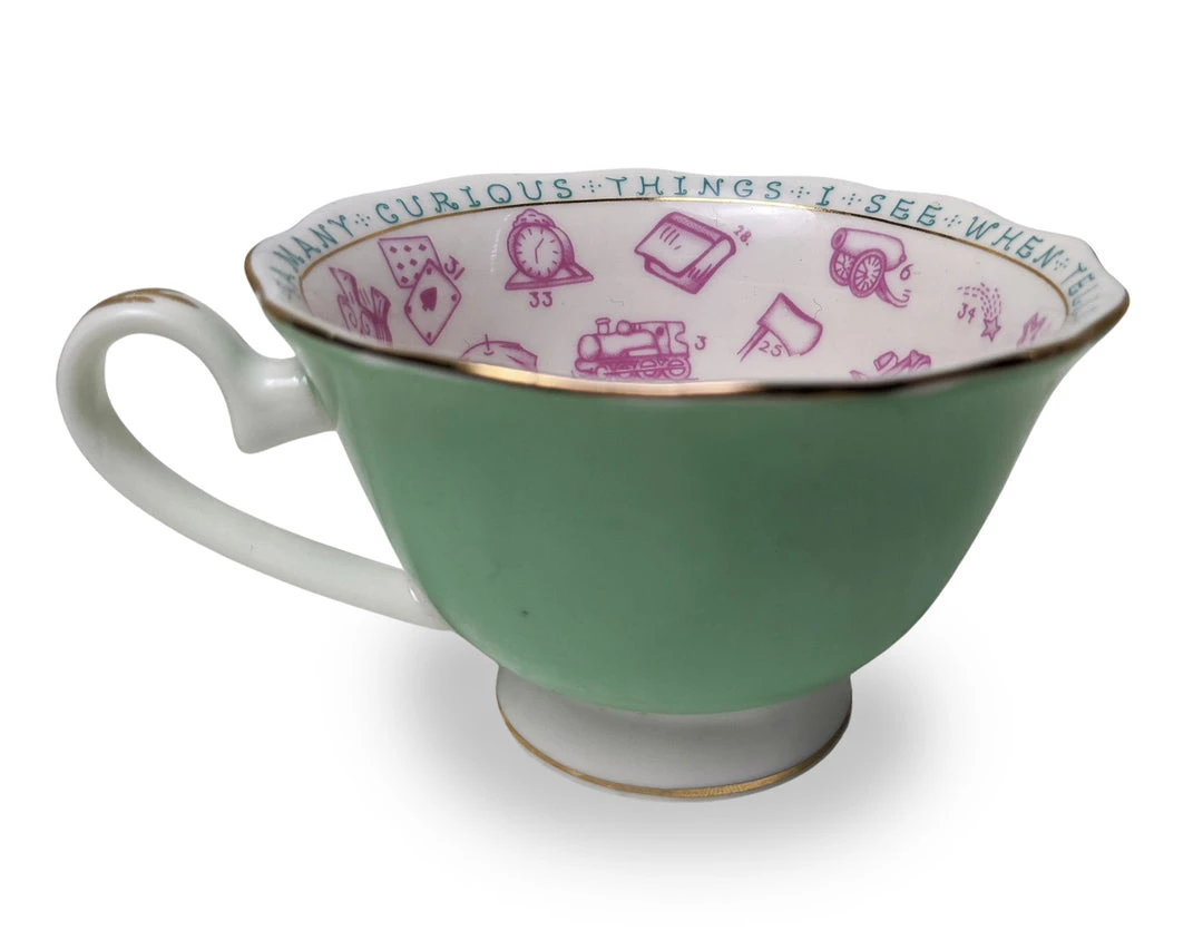 Nicoletta Carlone "Natalie" 1920s Style Fortune Telling Teacup And Saucer Set 5 Nicoletta Carlone "Natalie" 1920s Style Fortune Telling Teacup And Saucer Set