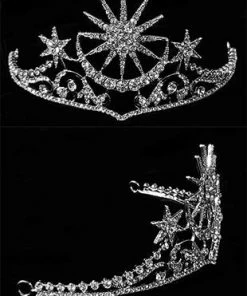 Nicoletta Carlone "Calista" Moon And Stars Tiara Shop