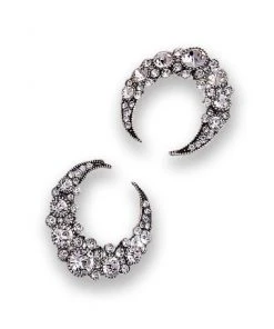 Nicoletta Carlone Shop "Echo" Rhinestone Moon Earrings