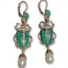 Nicoletta Carlone Shop "Florentina" Green Enamel Beetle Earring