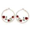 Nicoletta Carlone JEWELRY "Cynthia" Rose Hoop Earrings 2 Nicoletta Carlone JEWELRY "Cynthia" Rose Hoop Earrings