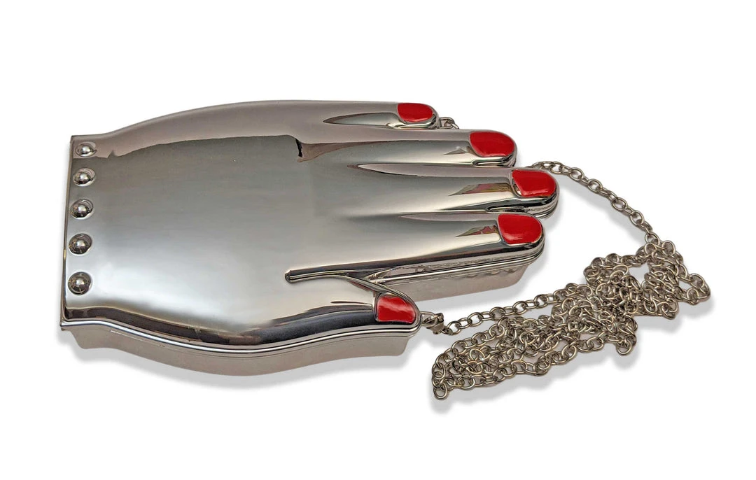 Nicoletta Carlone "Delia" Hand Purse - Silvertone Shop Nicoletta Carlone "Delia" Hand Purse - Silvertone Shop