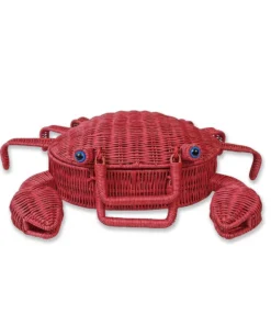 Nicoletta Carlone "Mr. Snappy" 1950s Style Novelty Wicker Rattan Bag (pre-order) ACCESSORIES
