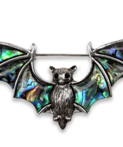 Nicoletta Carlone "Elsie" Abalone And Silver-tone Bat Brooch JEWELRY