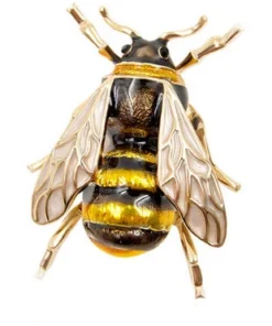 Nicoletta Carlone "Josephine" Enamel Bee Brooch JEWELRY