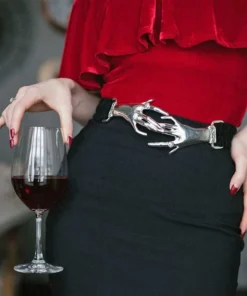 Nicoletta Carlone "Bella" Victorian Style Clasped Hands Belt Buckle