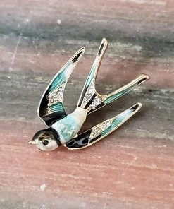 Nicoletta Carlone "Celandine" Swallow Brooch Shop