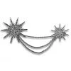 Nicoletta Carlone "Astra" Starburst Chatelaine Brooch JEWELRY
