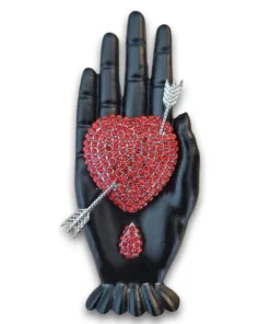 Nicoletta Carlone JEWELRY "Salome" Heart In Hand Brooch