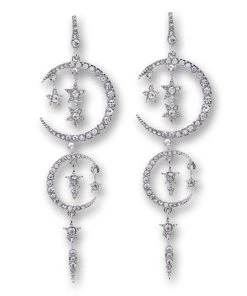 Nicoletta Carlone "Camille" Moon And Star Chandelier Earrings Shop