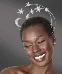 Nicoletta Carlone JEWELRY "Apollina" Moon And Stars Crown