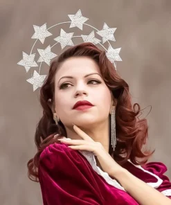 Nicoletta Carlone Shop "Celesta" Old Hollywood Style Starburst Halo Crown